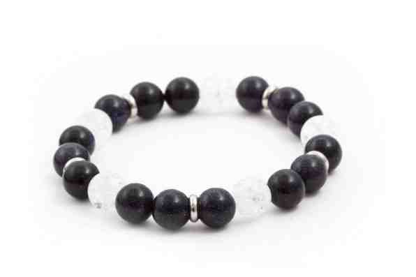 Beneto Korálkový náramek z avanturínu a křišťálu MINK27/17 + 2 měsíce na vrácení zboží