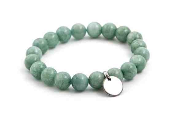 Beneto Korálkový náramek ze zeleného malajského nefritu MINK32/17 + 2 měsíce na vrácení zboží