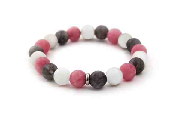 Beneto Korálkový náramek z nefritu a jadeitu MINK85/17 + 2 měsíce na vrácení zboží