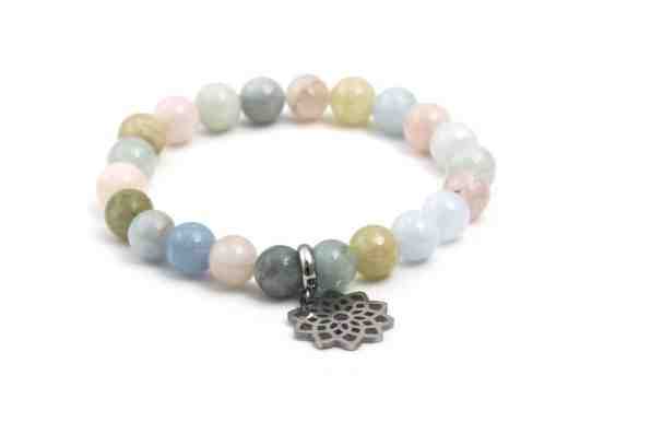 Beneto Korálkový náramek z morganitu MINK96/17 + 2 měsíce na vrácení zboží