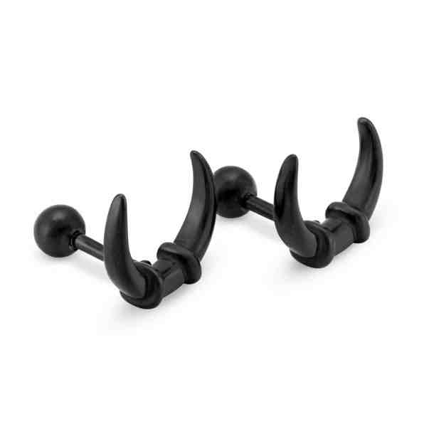 Troli Stylové černé náušnice Půlměsíce KS-152 + 2 měsíce na vrácení zboží