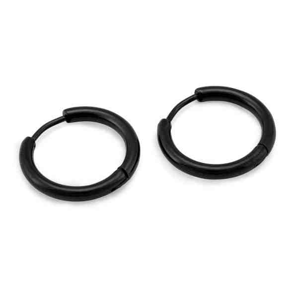Troli Černé kruhové náušnice KS-156 + 2 měsíce na vrácení zboží