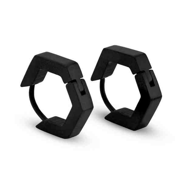 Troli Černé kruhové náušnice KS-158 + 2 měsíce na vrácení zboží