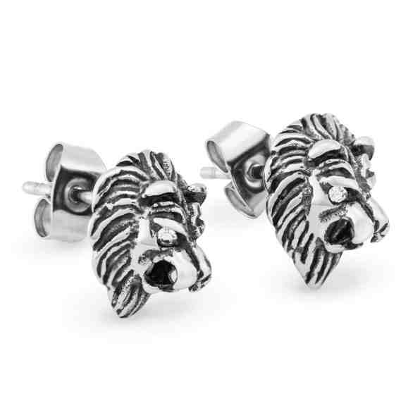 Troli Designové ocelové náušnice Lev KS-142 + 2 měsíce na vrácení zboží