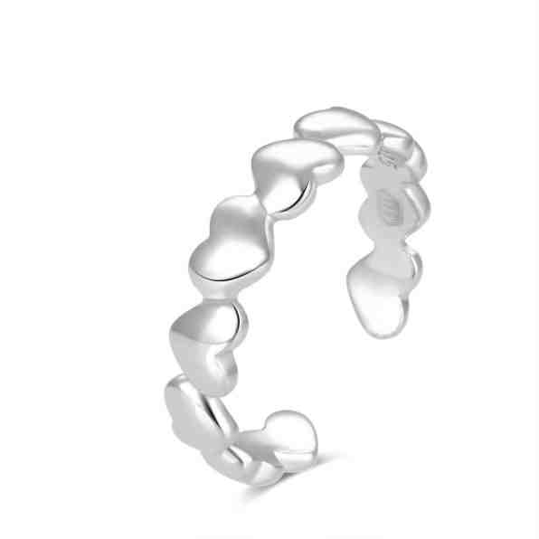 Beneto Stříbrný prsten na nohu se srdíčky AGGF484 + 2 měsíce na vrácení zboží