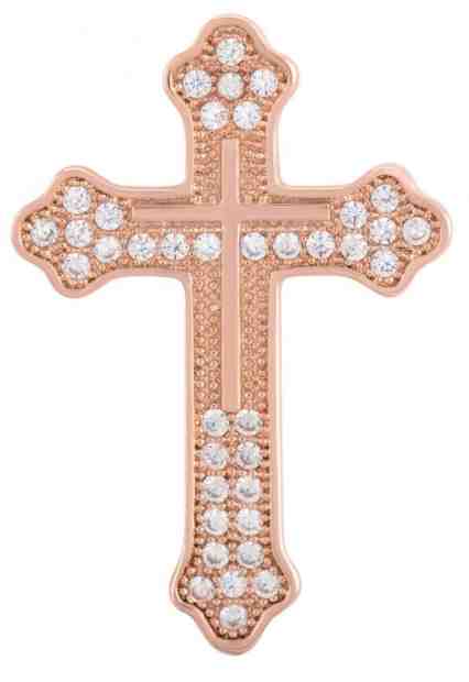 Troli Moderní bronzová brož Křížek KS-224 + 2 měsíce na vrácení zboží