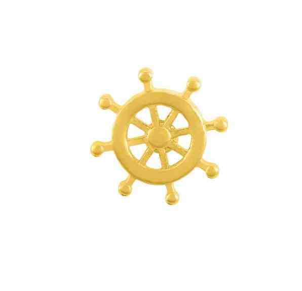 Troli Moderní pozlacená brož ve tvaru kormidla KS-188 + 2 měsíce na vrácení zboží