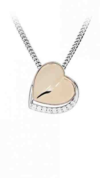 MOISS Romantický bicolor přívěsek se zirkony P0001002 + 2 měsíce na vrácení zboží