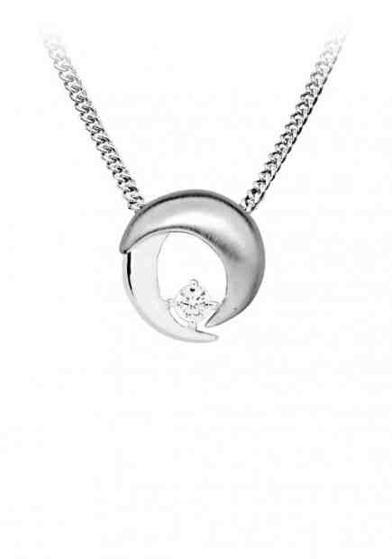 MOISS Krásný stříbrný přívěsek s čirým zirkonem P0001068 + 2 měsíce na vrácení zboží