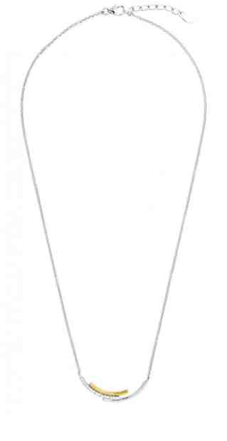 MOISS Elegantní bicolor náhrdelník se zirkony N0000478 + 2 měsíce na vrácení zboží