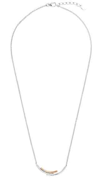 MOISS Elegantní bicolor náhrdelník se zirkony N0000477 + 2 měsíce na vrácení zboží