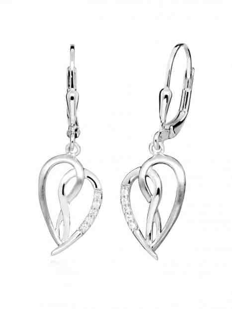 MOISS Elegantní stříbrné náušnice s čirými zirkony E0002128 + 2 měsíce na vrácení zboží