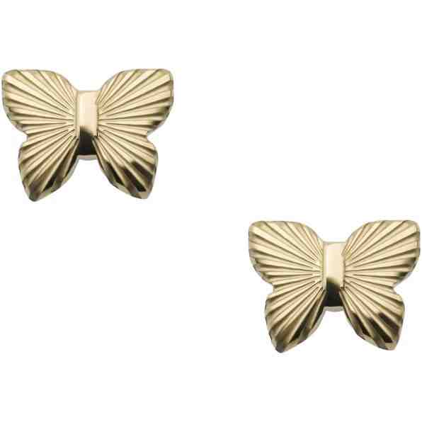 Fossil Něžné pozlacené náušnice Mašličky JF03565710 + 2 měsíce na vrácení zboží