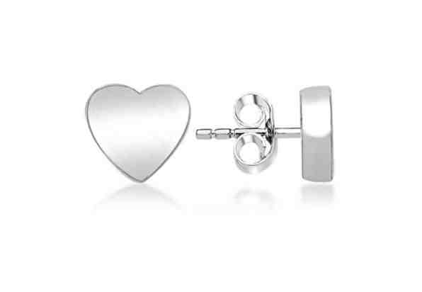 Brilio Silver Stříbrné minimalistické náušnice srdíčka LME0818 + 2 měsíce na vrácení zboží