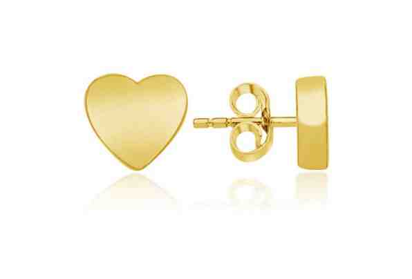 Brilio Silver Pozlacené minimalistické náušnice srdíčka LME0818Y + 2 měsíce na vrácení zboží