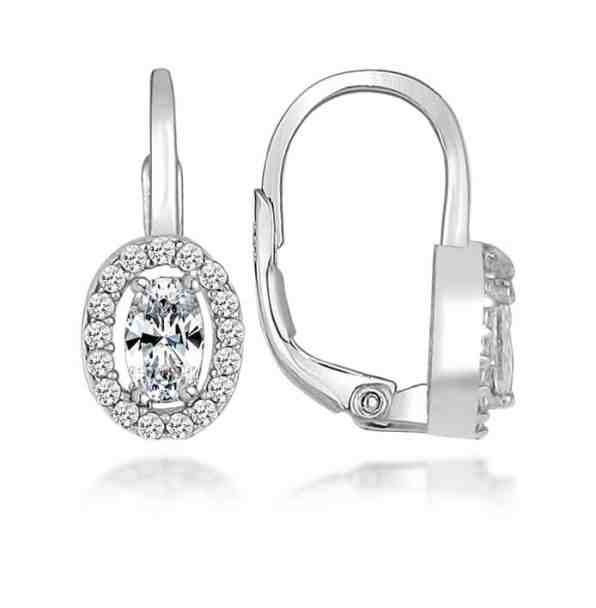 Brilio Silver Okouzlující stříbrné náušnice se zirkony LME255 + 2 měsíce na vrácení zboží