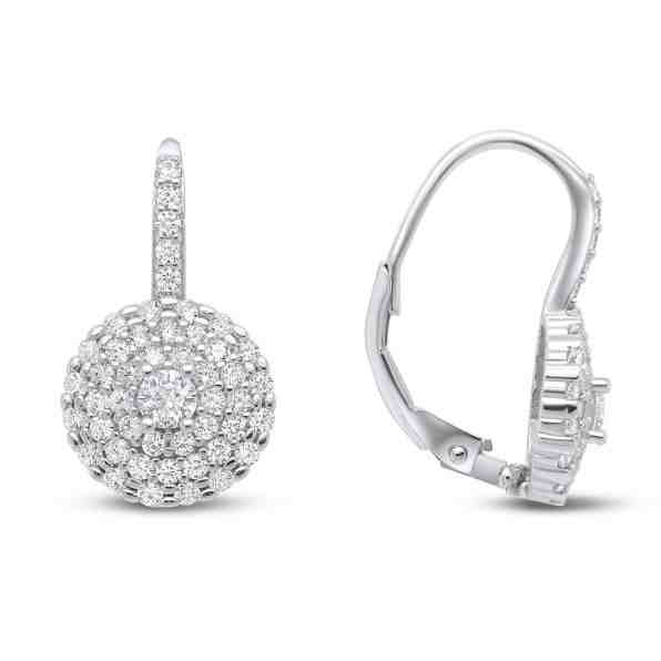 Brilio Silver Úchvatné stříbrné náušnice se zirkony EA12 + 2 měsíce na vrácení zboží