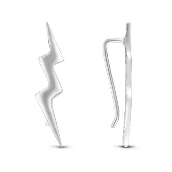 Brilio Silver Minimalistické podélné stříbrné náušnice Blesk EA79W + 2 měsíce na vrácení zboží