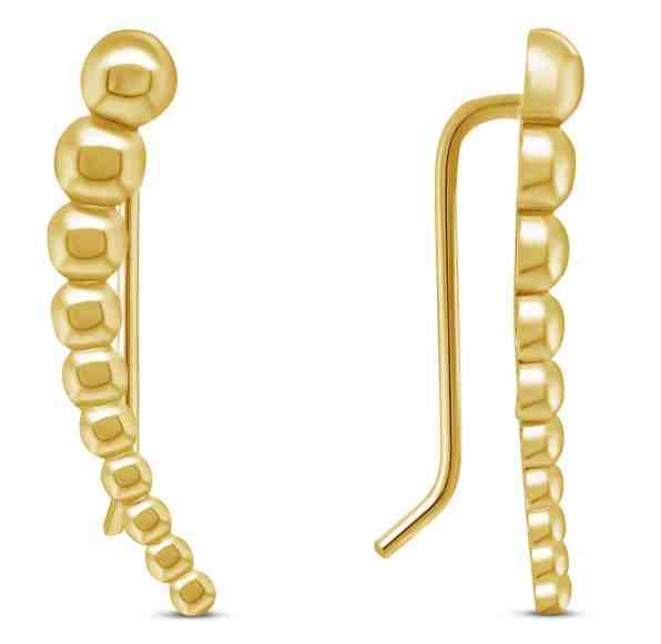 Brilio Silver Minimalistické podélné pozlacené náušnice EA80Y + 2 měsíce na vrácení zboží