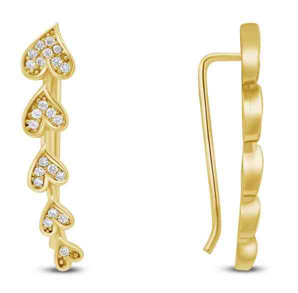 Brilio Silver Romantické podélné náušnice se zirkony EA83Y + 2 měsíce na vrácení zboží