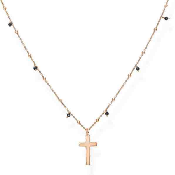 Amen Růžově zlacený náhrdelník s krystaly Candy Charm CLCRRN1 + 2 měsíce na vrácení zboží