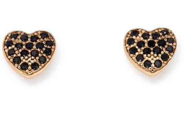 Amen Romantické pozlacené náušnice s černými zirkony Pray, Love EHRN + 2 měsíce na vrácení zboží