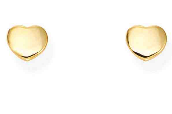 Amen Minimalistické pozlacené náušnice ve tvaru srdíček Elegance ORCUG + 2 měsíce na vrácení zboží