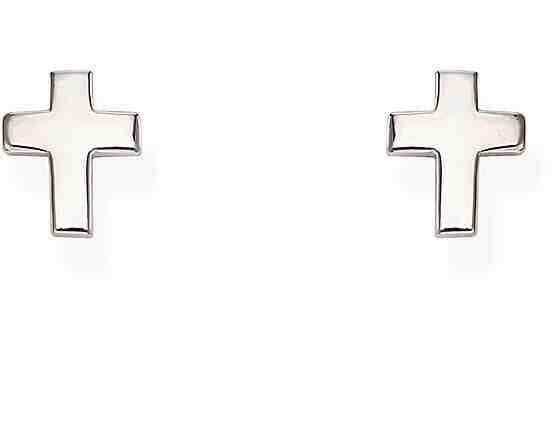 Amen Elegantní stříbrné náušnice ve tvaru křížků Cross ORCROB + 2 měsíce na vrácení zboží