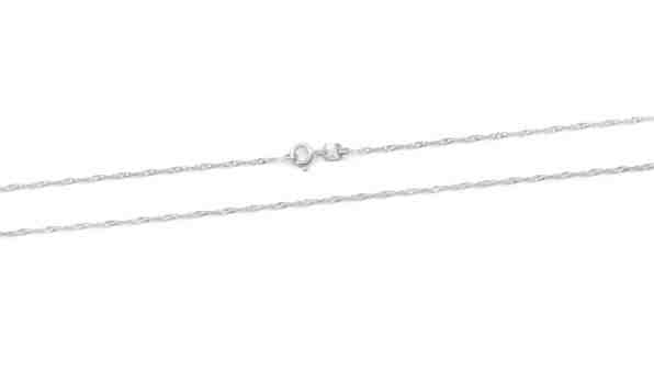 Beneto Exclusive Nadčasový řetízek z bílého zlata Lambáda AUS0002-W 50 cm + 2 měsíce na vrácení zboží