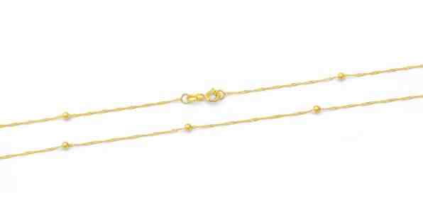 Beneto Exclusive Jemný řetízek ze žlutého zlata s kuličkami Lambáda AUS0014-G 45 cm + 2 měsíce na vrácení zboží