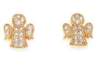 Amen Růžově pozlacené náušnice se zirkony Pray, Love EAR + 2 měsíce na vrácení zboží