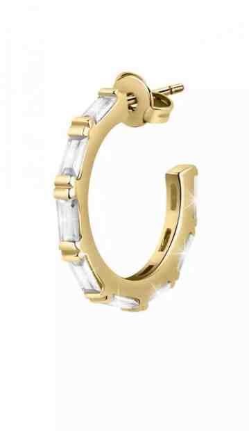 La Petite Story Pozlacená single náušnice s krystaly LPS02AQM02 + 2 měsíce na vrácení zboží