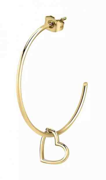 La Petite Story Romantická pozlacená single náušnice s přívěskem LPS02AQM16 + 2 měsíce na vrácení zboží