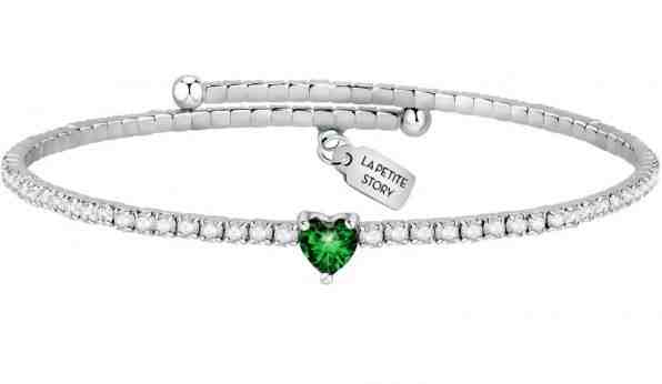 La Petite Story Romantický náramek se zeleným srdíčkem Love LPS05ASD22 + 2 měsíce na vrácení zboží