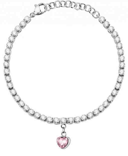 La Petite Story Něžný ocelový náramek s krystaly Love LPS05ASD25 + 2 měsíce na vrácení zboží