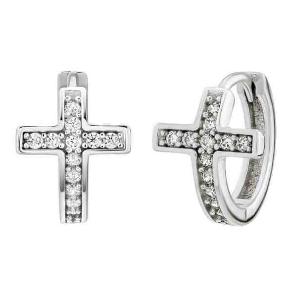 Silvego Nadčasové kruhové náušnice ve tvaru křížku qrhbb2e + 2 měsíce na vrácení zboží