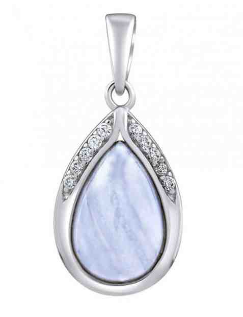 Silvego Stříbrný přívěsek s přírodním achátem jst13326ba + 2 měsíce na vrácení zboží