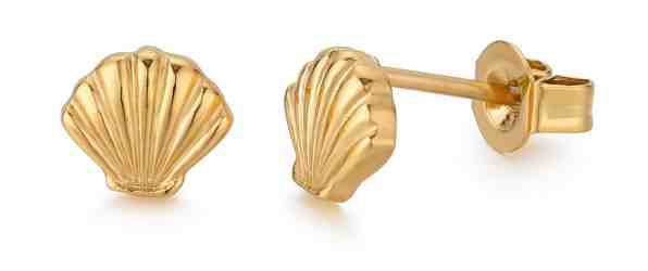 Troli Módní pozlacené náušnice mušle VEDE0149 G + 2 měsíce na vrácení zboží