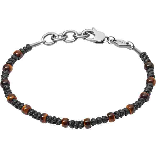 Fossil Stylový ocelový náramek s tygřím okem Vintage Casual JF03617040 + 2 měsíce na vrácení zboží