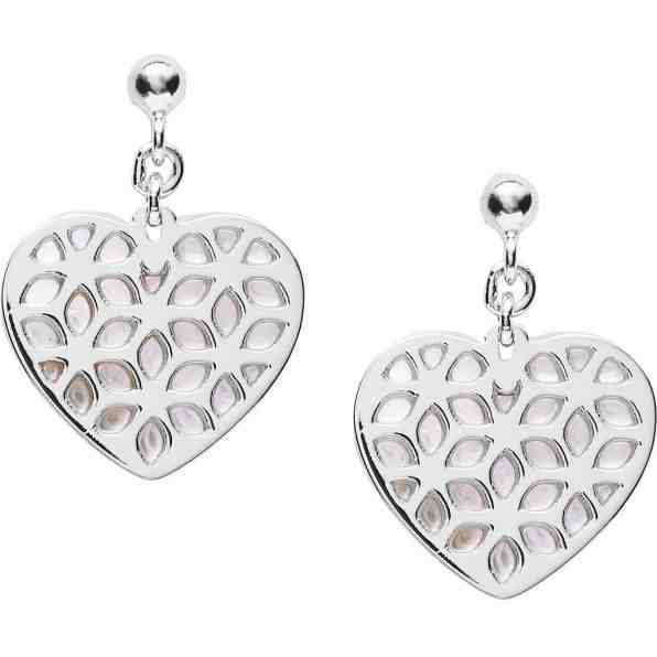 Fossil Něžné ocelové náušnice srdíčka JFS00489040 + 2 měsíce na vrácení zboží