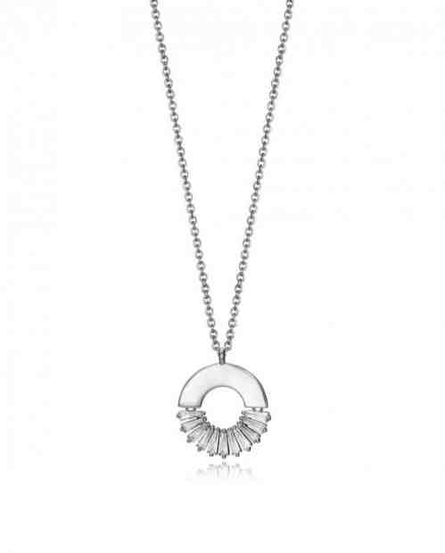 Viceroy Stříbrný náhrdelník se třpytivým kruhovým přívěskem 15109C000-38 + 2 měsíce na vrácení zboží