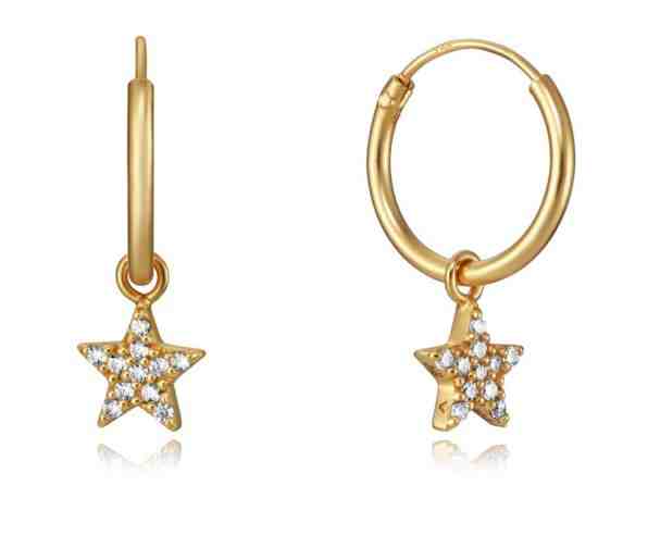 Viceroy Hravé pozlacené náušnice Hvězdičky Popular 7115E100-38 + 2 měsíce na vrácení zboží