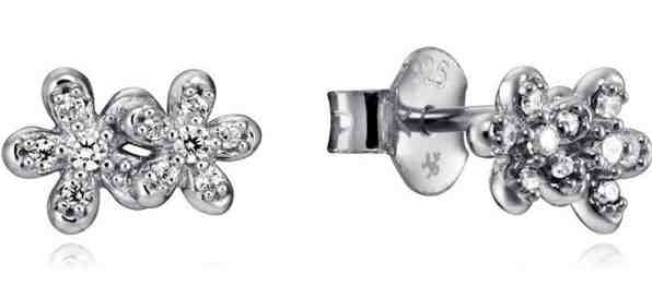 Viceroy Květinové stříbrné náušnice VCD 61073E000-38 + 2 měsíce na vrácení zboží