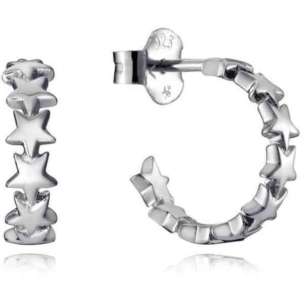 Viceroy Stříbrné kruhové náušnice hvězdičky VCD 61075E000-00 + 2 měsíce na vrácení zboží