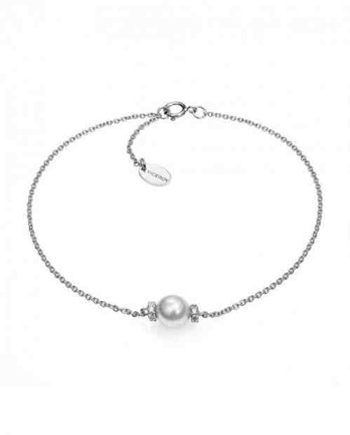 Viceroy Stylový stříbrný náramek s perličkou Clasica 71043P000-68 + 2 měsíce na vrácení zboží
