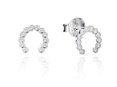 Viceroy Stříbrné náušnice se zirkony Podkova Popular 71054E000-30 + 2 měsíce na vrácení zboží