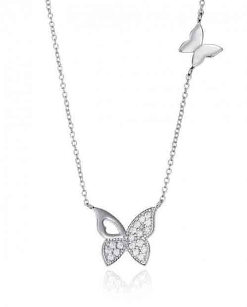 Viceroy Krásný stříbrný náhrdelník Motýlek Popular 71053C000-30 + 2 měsíce na vrácení zboží