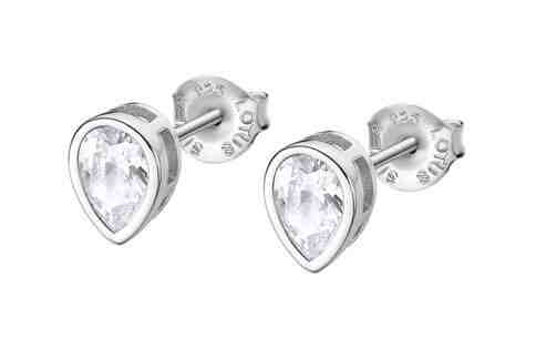 Lotus Silver Třpytivé stříbrné náušnice se zirkony LP3079-4/1 + 2 měsíce na vrácení zboží