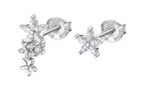 Lotus Silver Stylové asymetrické stříbrné náušnice se zirkony LP3090-4/2 + 2 měsíce na vrácení zboží