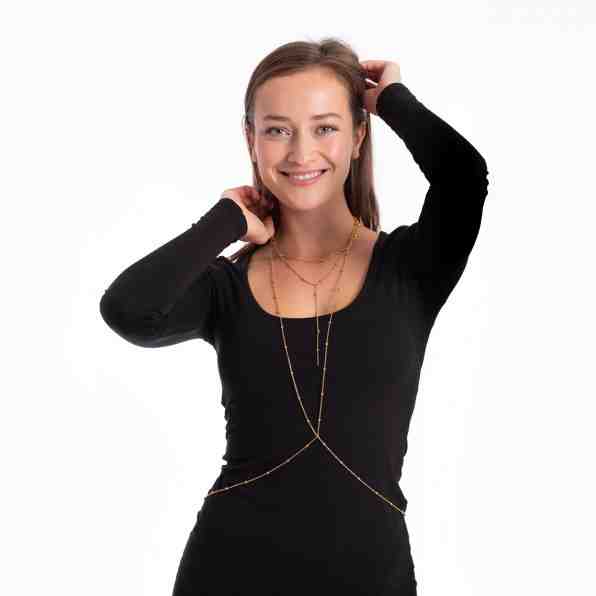 Troli Módní pozlacený náhrdelník s upoutáním do pasu + 2 měsíce na vrácení zboží